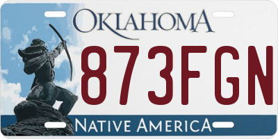 OK license plate 873FGN