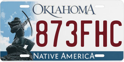 OK license plate 873FHC