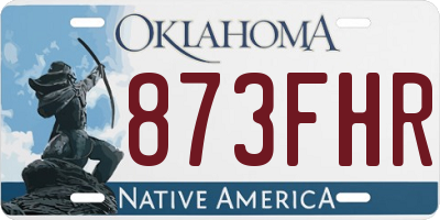 OK license plate 873FHR