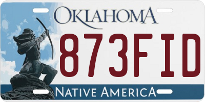 OK license plate 873FID