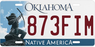OK license plate 873FIM