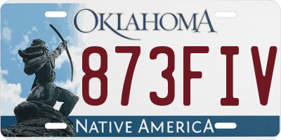 OK license plate 873FIV