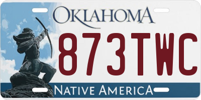 OK license plate 873TWC