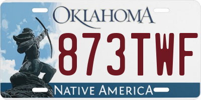 OK license plate 873TWF