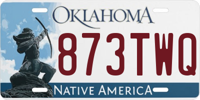 OK license plate 873TWQ