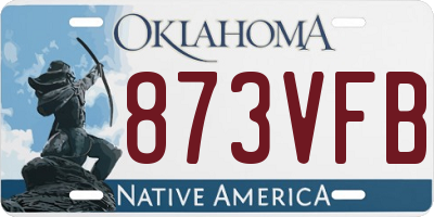 OK license plate 873VFB
