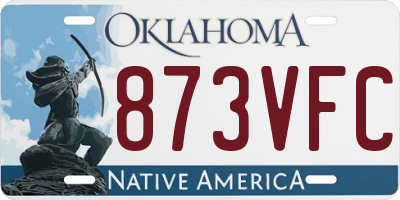 OK license plate 873VFC
