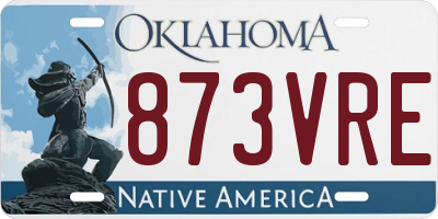 OK license plate 873VRE