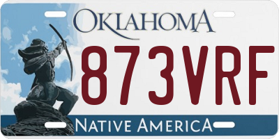 OK license plate 873VRF