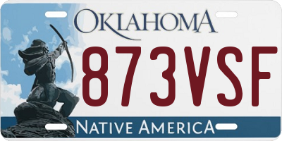 OK license plate 873VSF
