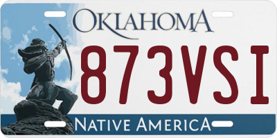 OK license plate 873VSI