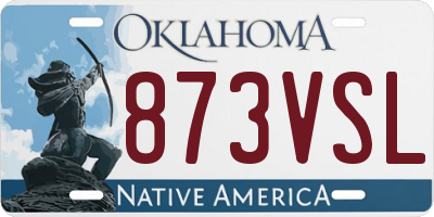 OK license plate 873VSL