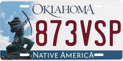 OK license plate 873VSP