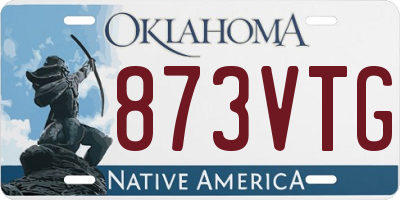 OK license plate 873VTG