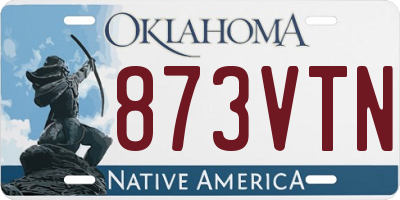 OK license plate 873VTN