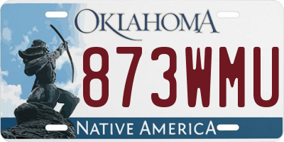 OK license plate 873WMU