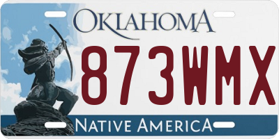 OK license plate 873WMX