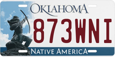 OK license plate 873WNI