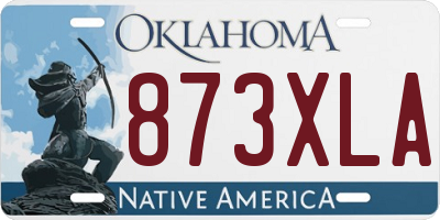 OK license plate 873XLA