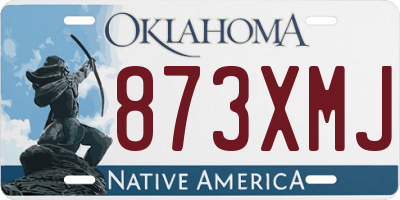OK license plate 873XMJ