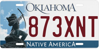 OK license plate 873XNT