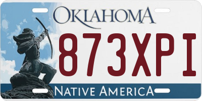 OK license plate 873XPI