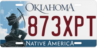 OK license plate 873XPT