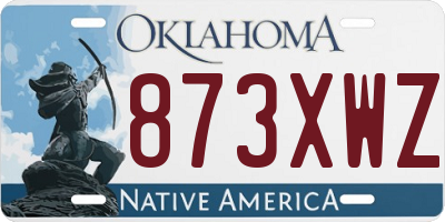 OK license plate 873XWZ