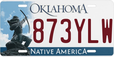 OK license plate 873YLW