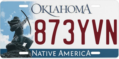 OK license plate 873YVN