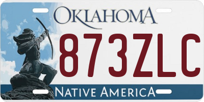 OK license plate 873ZLC