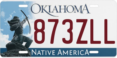 OK license plate 873ZLL
