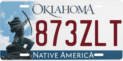 OK license plate 873ZLT