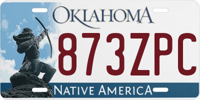 OK license plate 873ZPC