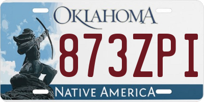 OK license plate 873ZPI