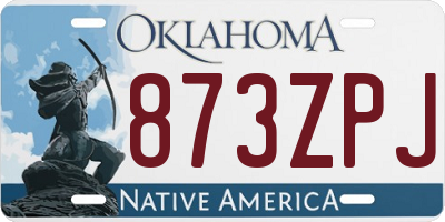 OK license plate 873ZPJ