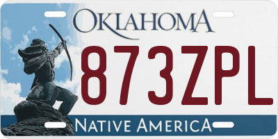 OK license plate 873ZPL