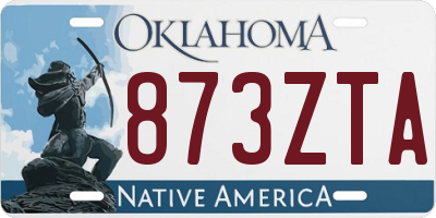 OK license plate 873ZTA