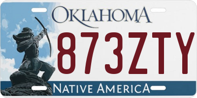 OK license plate 873ZTY