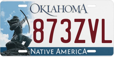 OK license plate 873ZVL