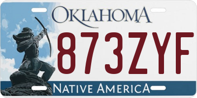 OK license plate 873ZYF