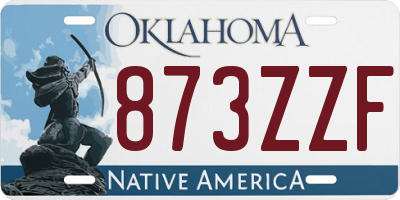 OK license plate 873ZZF