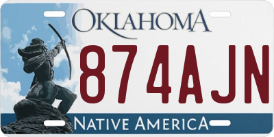 OK license plate 874AJN