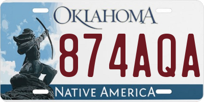 OK license plate 874AQA
