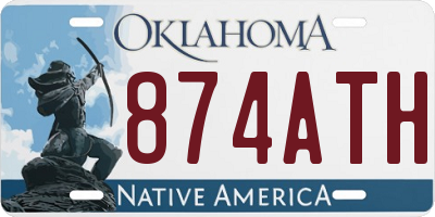 OK license plate 874ATH