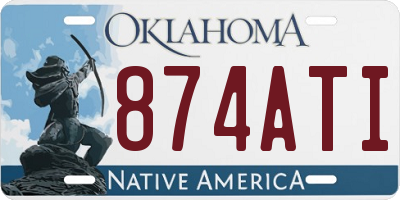 OK license plate 874ATI