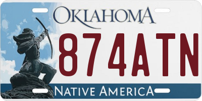 OK license plate 874ATN