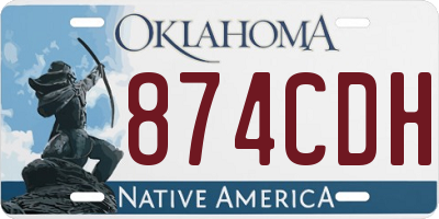 OK license plate 874CDH