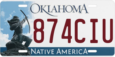 OK license plate 874CIU