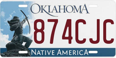 OK license plate 874CJC